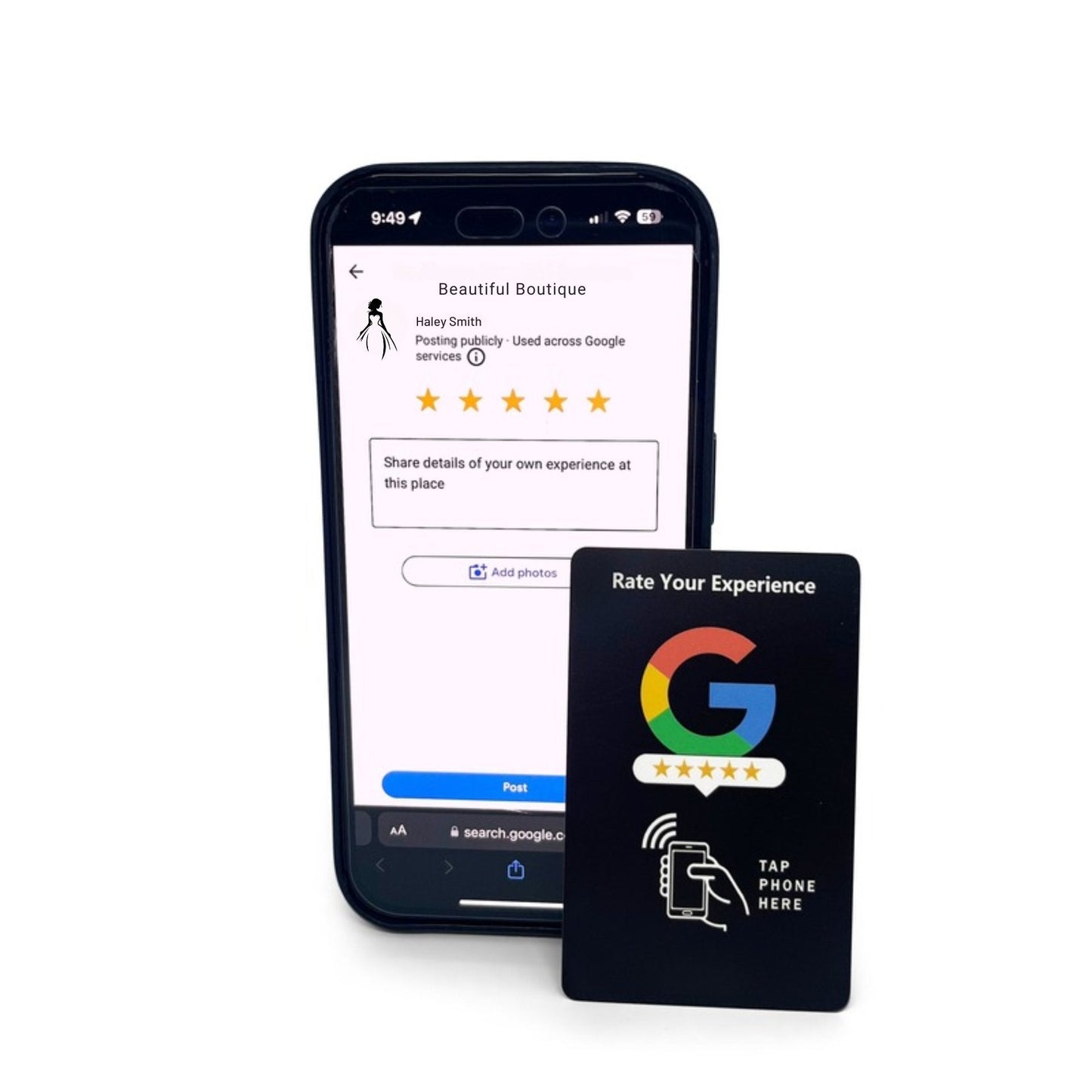 Wallet Size Review Card - TapMyReview